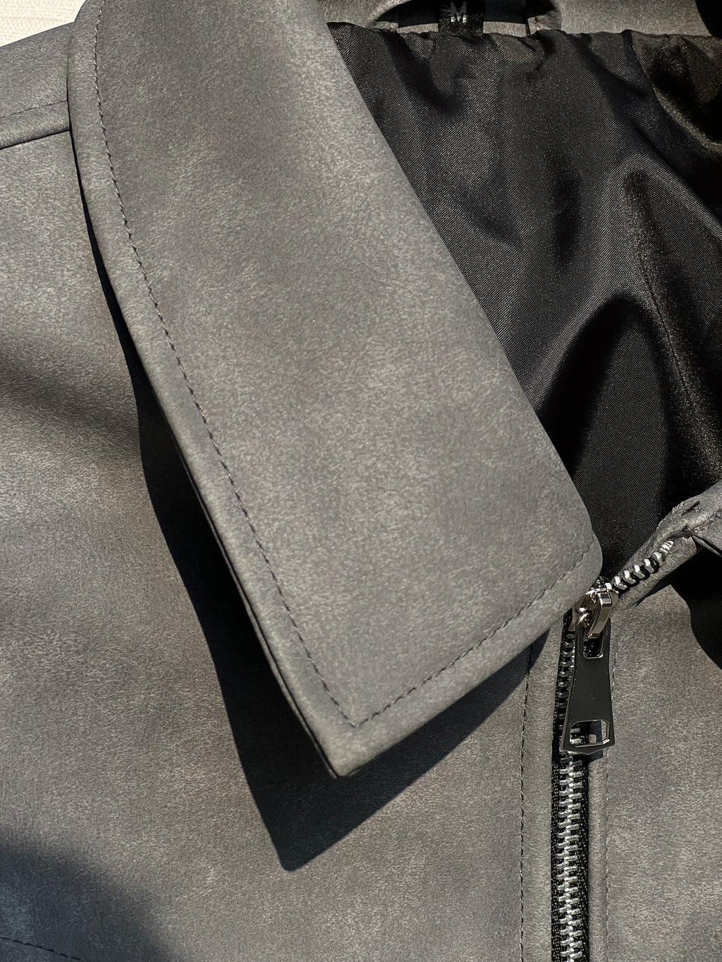 NETFLIX STYLE GREY IMPORTED LEATHER JACKET