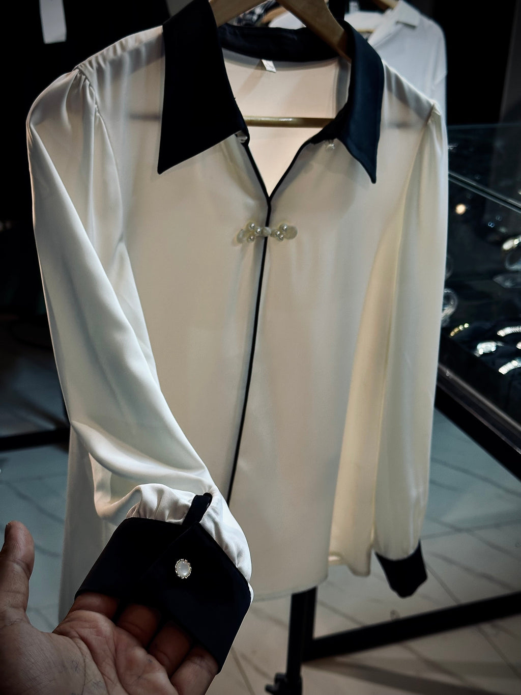 Pearl Grace Satin Shirt