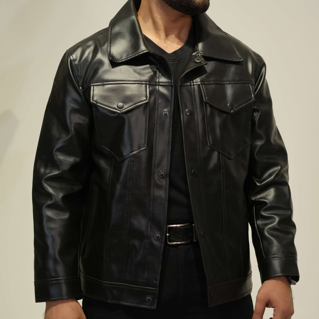 Black Flap Pocket Mafia Jacket
