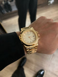 LIMITED EDITION | GOLDEN PATEK PHILIPPE GENEVE | NAUTILUS SERIES SLEEK WRIST WATCH