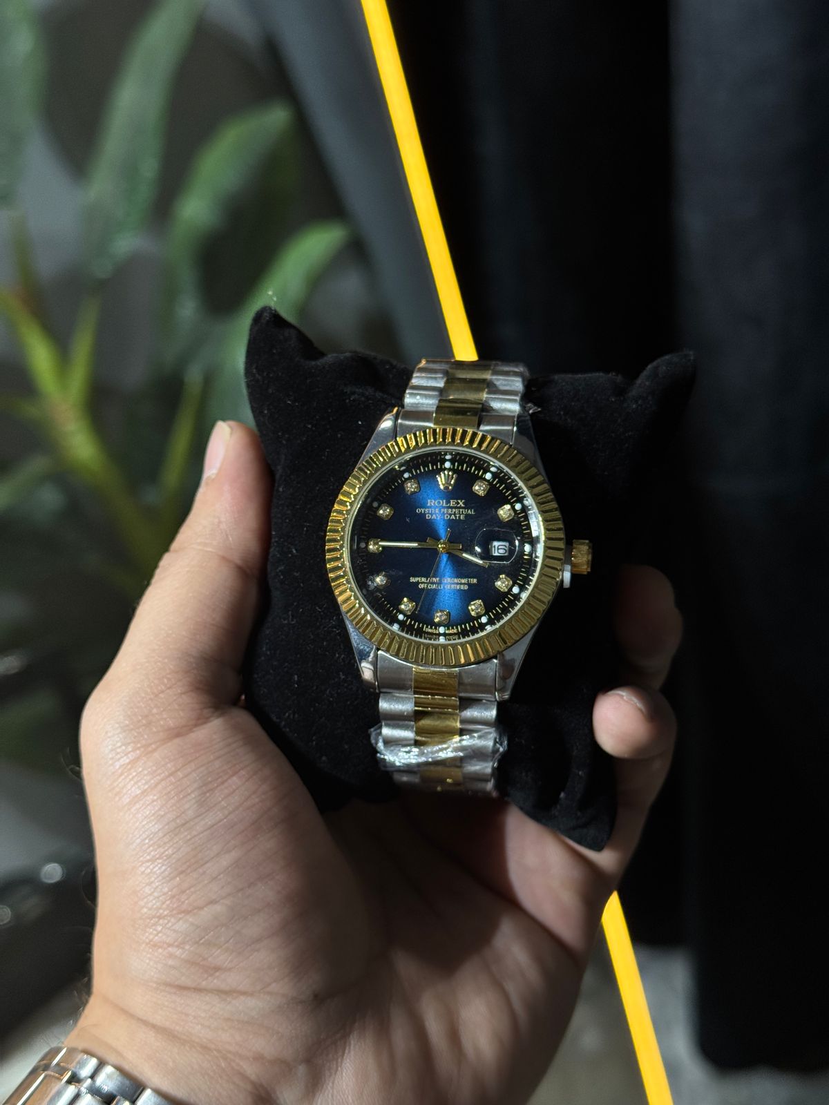 LUXURY ROLEX TWO-TONE GOLD & SILVER WITH BLUE DIAL | PREMIUM EDITION
