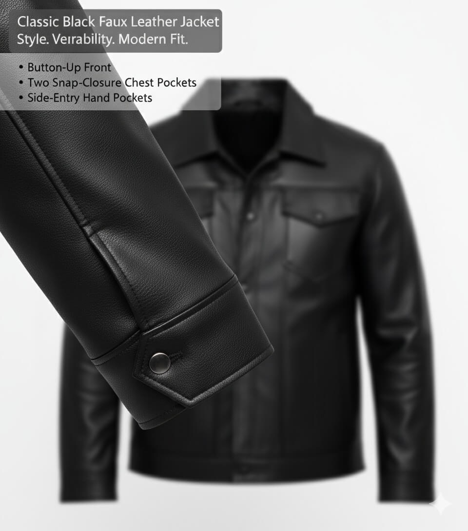 Black Flap Pocket Mafia Jacket