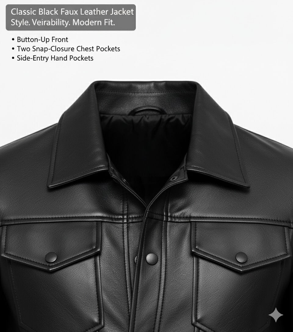 Black Flap Pocket Mafia Jacket