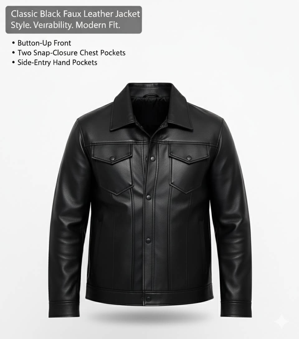 Black Flap Pocket Mafia Jacket