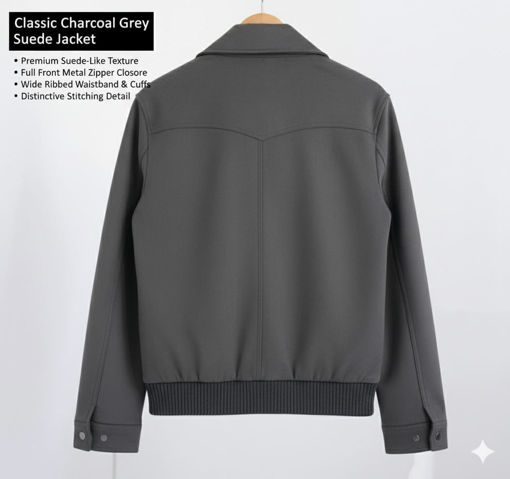 Men’s Premium Grey Suede Jacket