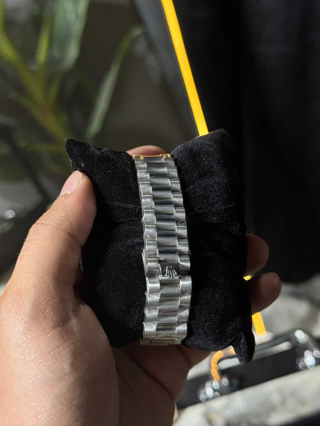 LUXURY ROLEX FULL SILVER WITH DIAMOND MARKERS | PREMIUM EDITION